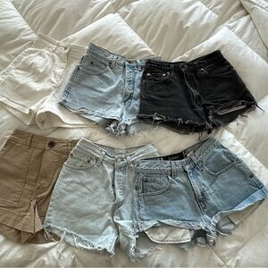 6 vintage denim shorts bundle